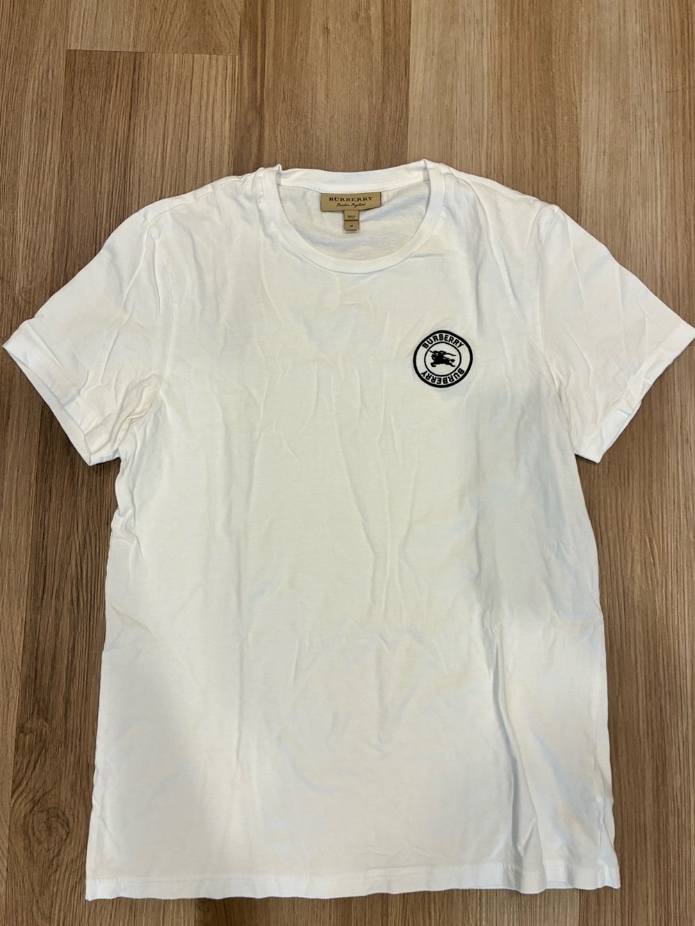 Burberry White Logo Crewneck T-Shirt